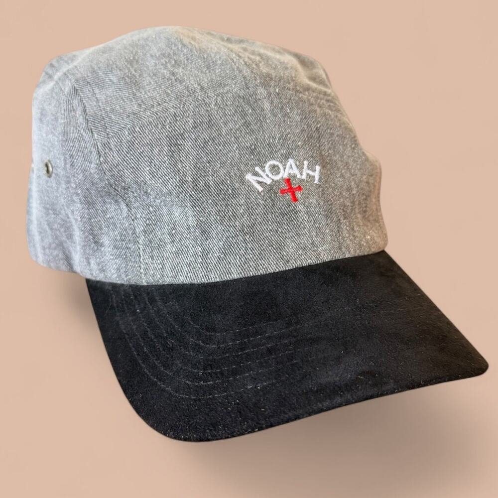 Noah NYC Hemingway Cap Grey Cotton Moleskin Suede Black Brim RARE!